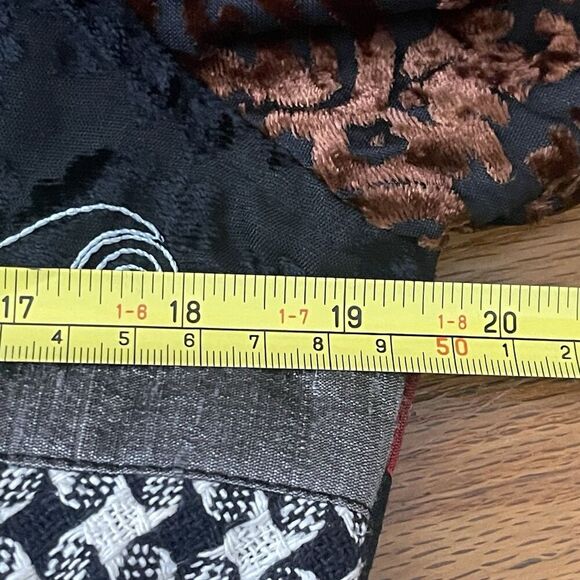 NORM THOMPSON Velvet Silk Colorblock Jacket Small Multicolor Patchwork Artsy - Picture 6 of 7